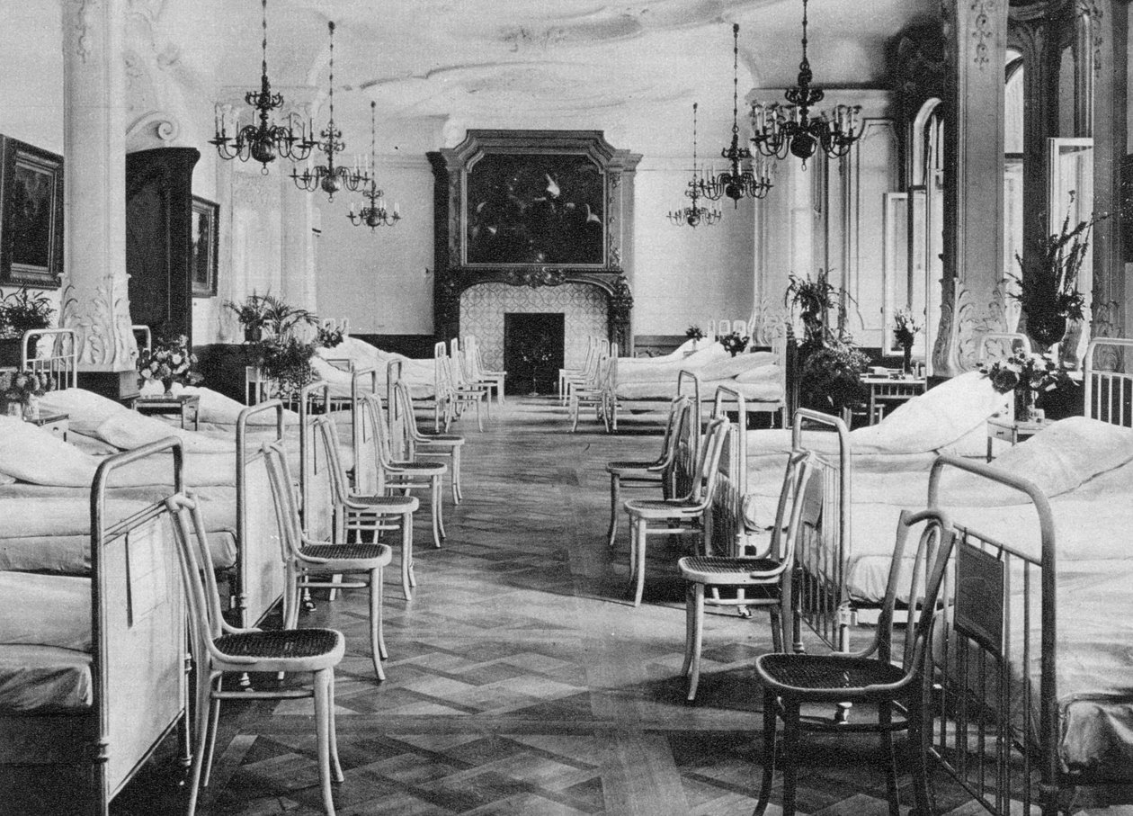 Niemiecki internat szpitalny dla żołnierzy, Frankfurt nad Menem, Niemcy, I wojna światowa, 1915 autorstwa Unbekannt