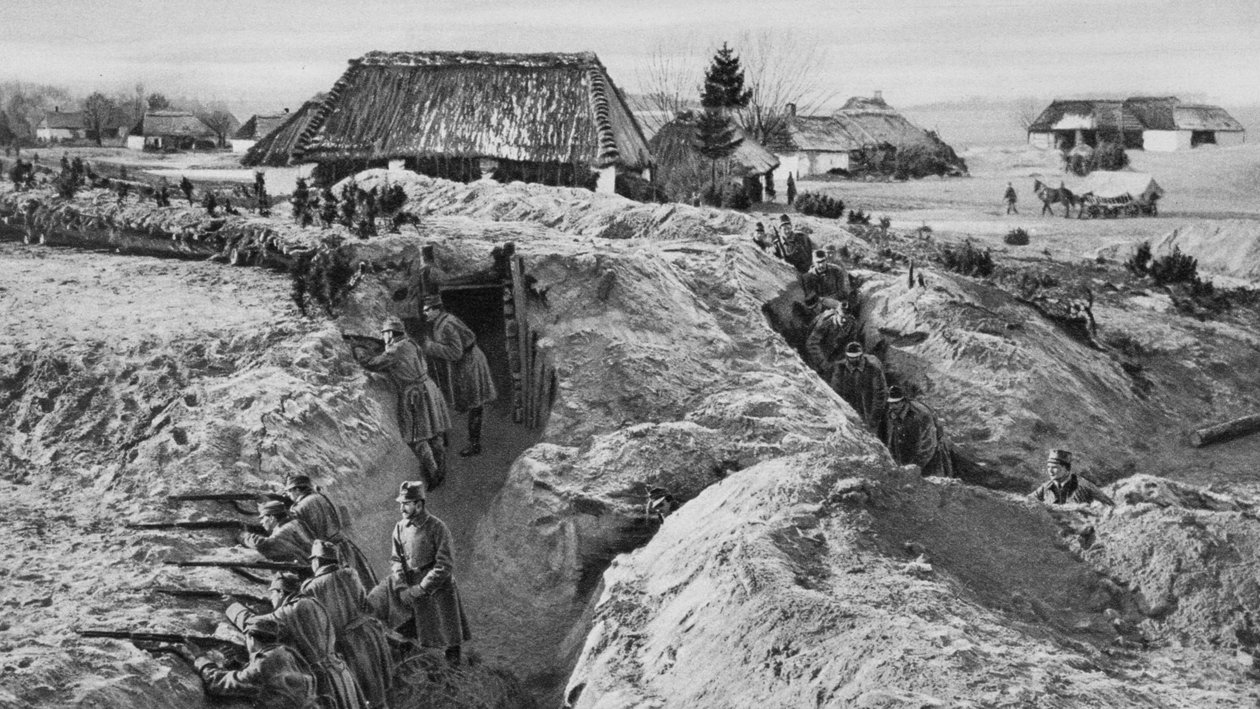 Piechota niemiecka w okopach pod Jasionną, Polska, I wojna światowa, 1915 autorstwa Unbekannt