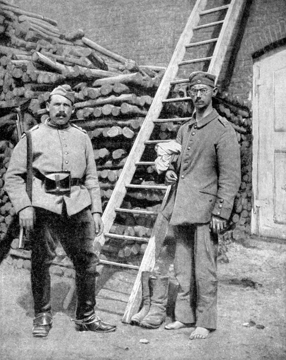 Niemiecki jeniec wojenny i strażnik, I wojna światowa, 1915 autorstwa Unbekannt