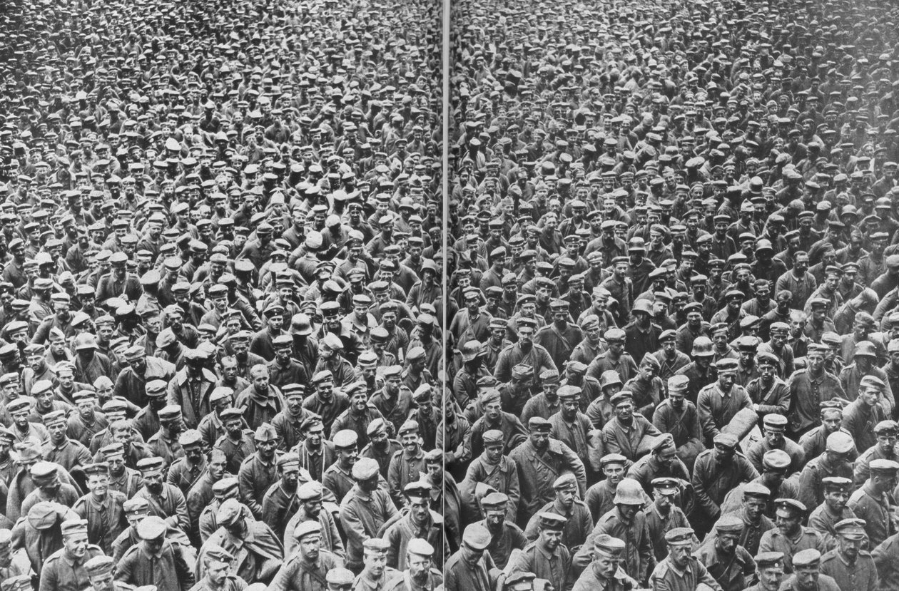 jeńcy niemieccy schwytani przez 3 i 4 armię brytyjską, Somme, Francja, 21-22 sierpnia 1918 r. autorstwa Unbekannt