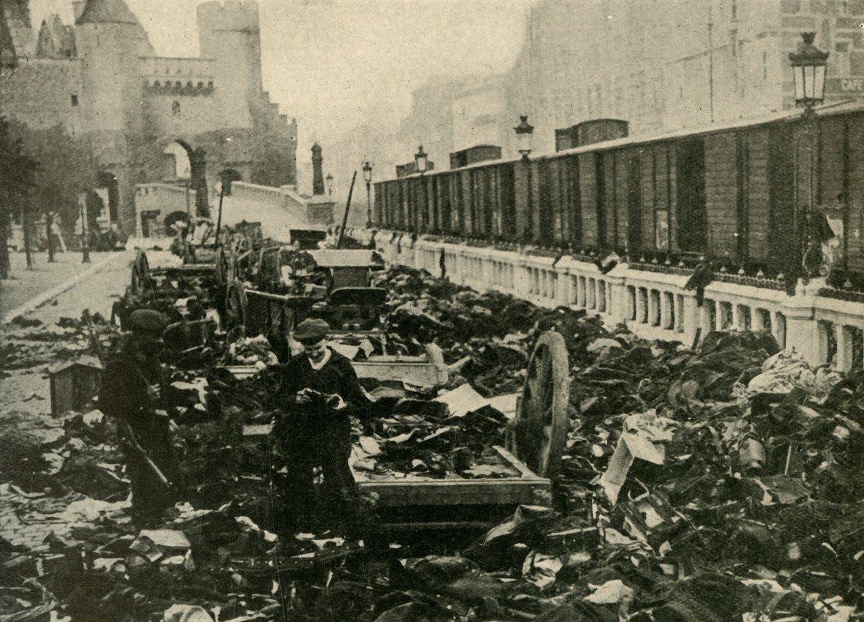 Niemieccy marynarze w Antwerpii, Belgia, I wojna światowa, 1914, c1920. autorstwa Unbekannt