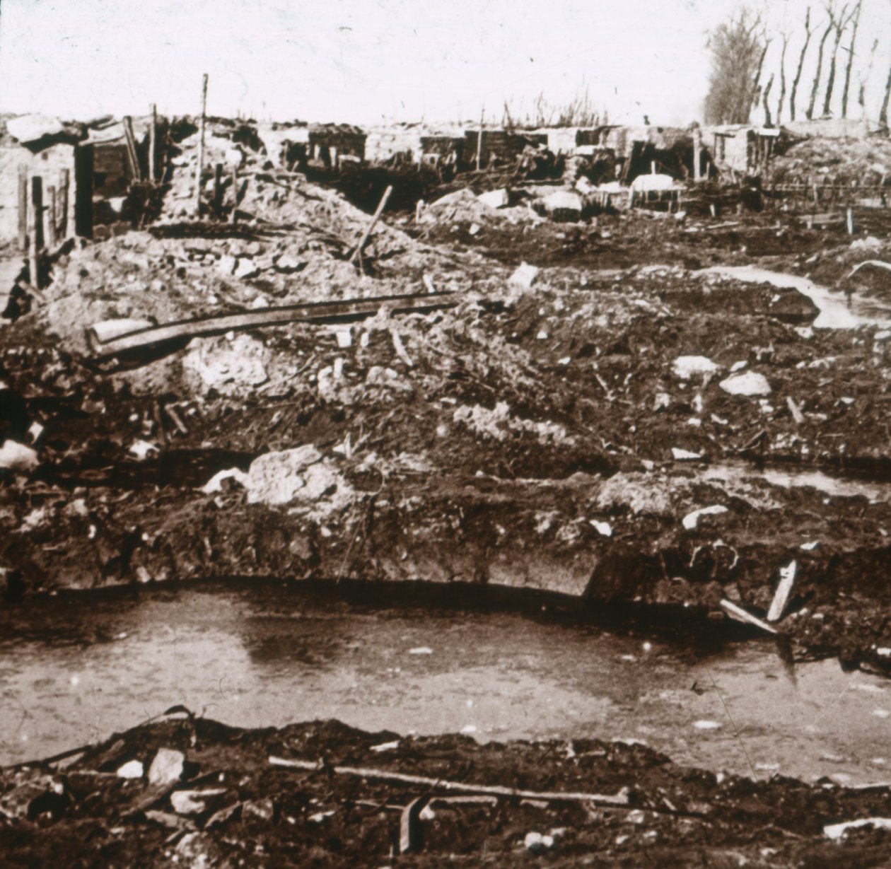 Schronisko niemieckie, Noordschote, Flandria, Belgia, c1914-c1918 autorstwa Unbekannt