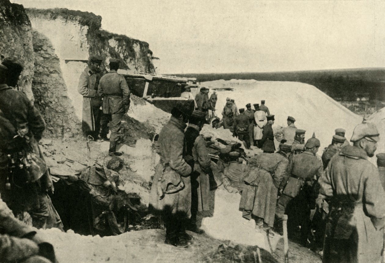 Żołnierze niemieccy pod Hulluch w północnej Francji, I wojna światowa, ok. 1915, ok. 1920. autorstwa Unbekannt
