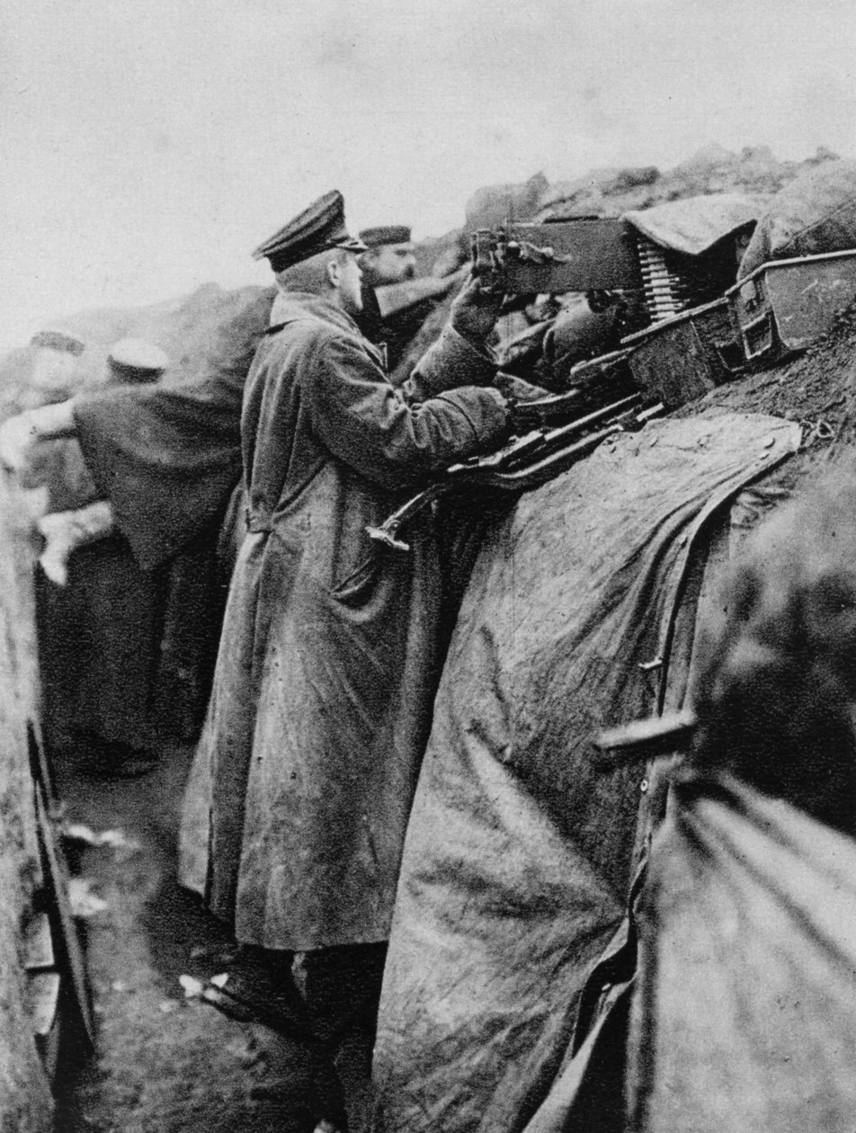 Żołnierze niemieccy w okopach, I wojna światowa, 1915 autorstwa Unbekannt