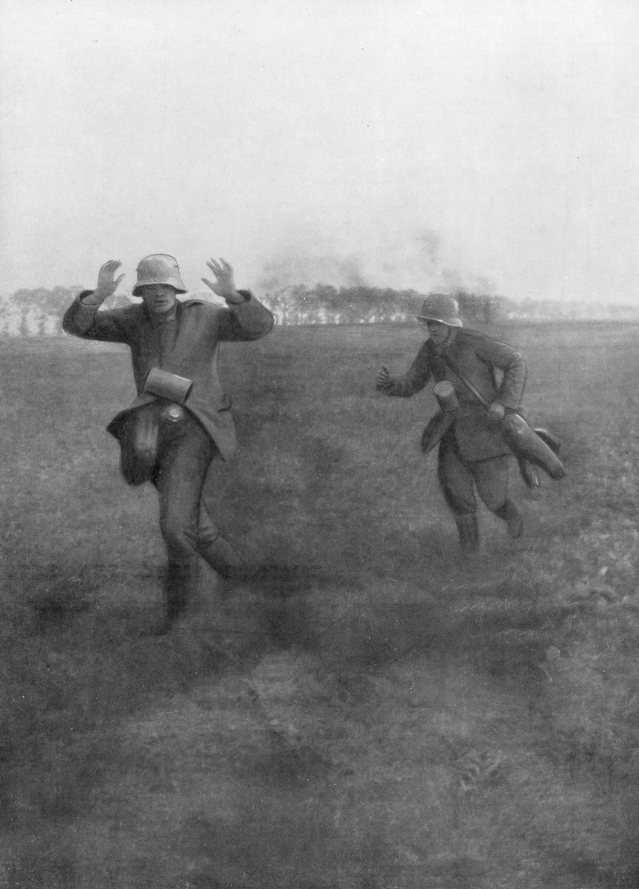 Poddanie się żołnierzy niemieckich pod Vierzy, na południe od Soissons, 18 lipca 1918 r. autorstwa Unbekannt