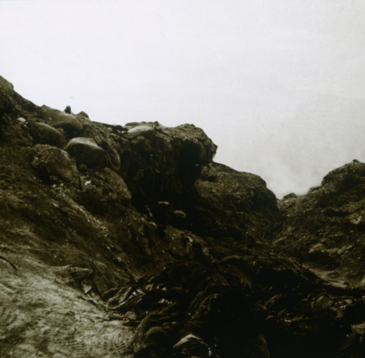 Okop niemiecki, Combles, północna Francja, c1914-c1918 autorstwa Unbekannt
