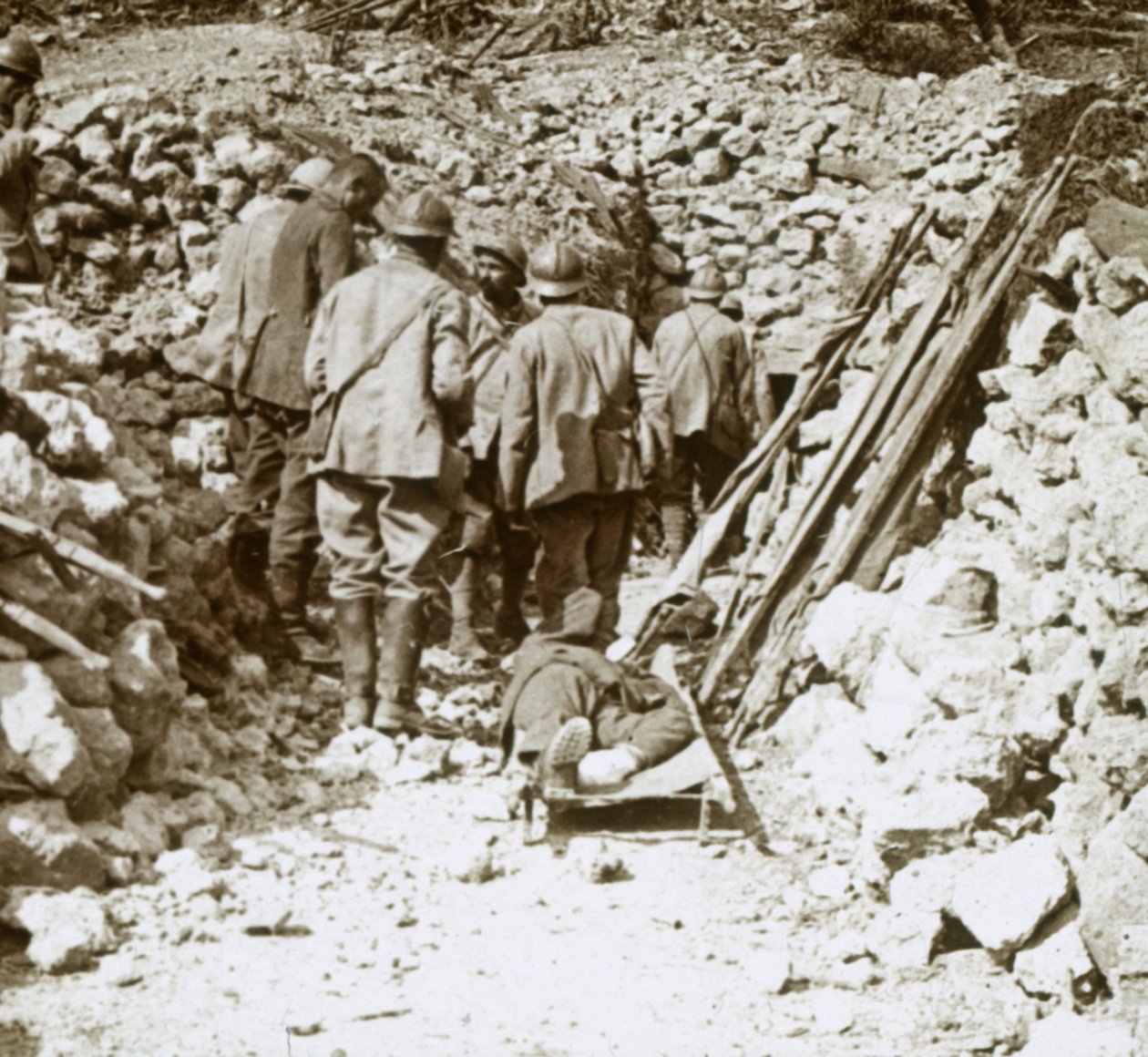 Ranny niemiecki, Thiaumont, Verdun, północna Francja, c1914-c1918 autorstwa Unbekannt