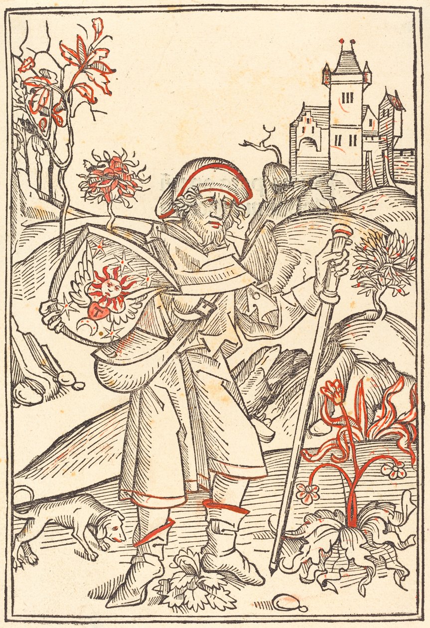 Gerson jako Pielgrzym, 1489. autorstwa Unbekannt
