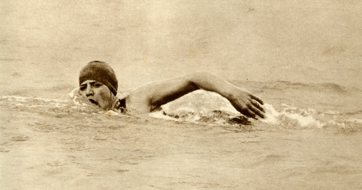 Gertrude Ederle, pierwsza kobieta, która przepłynęła Kanał, 1926, 1935. autorstwa Unbekannt