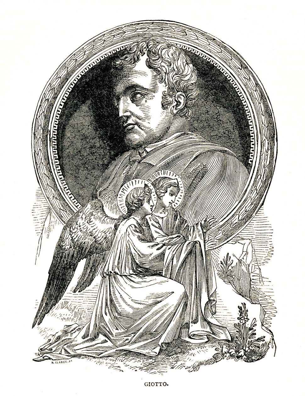 Giotto di Bondone, włoski malarz i architekt, 1893 autorstwa Unbekannt