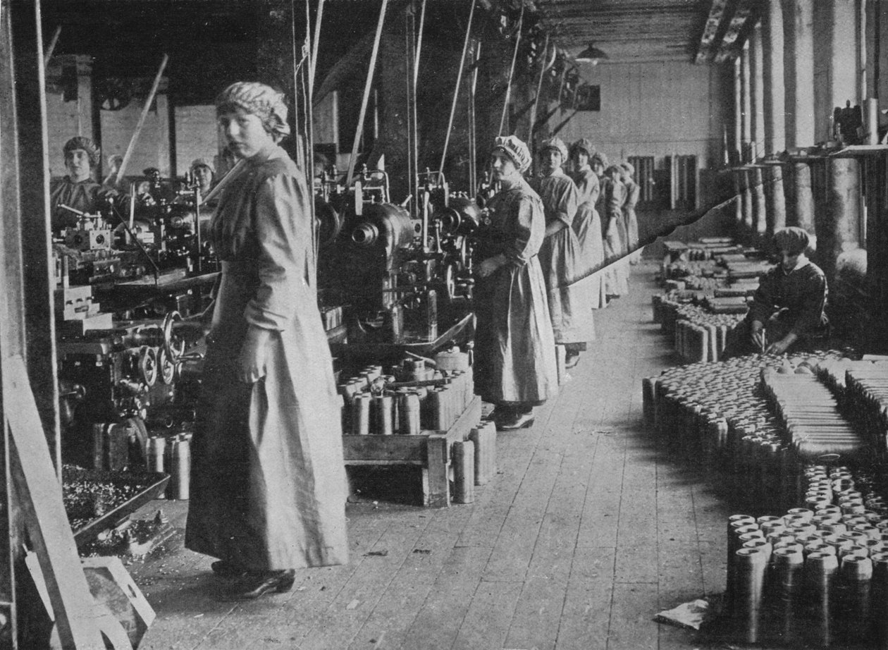 Robotnice w fabryce amunicji, 1915 autorstwa Unbekannt