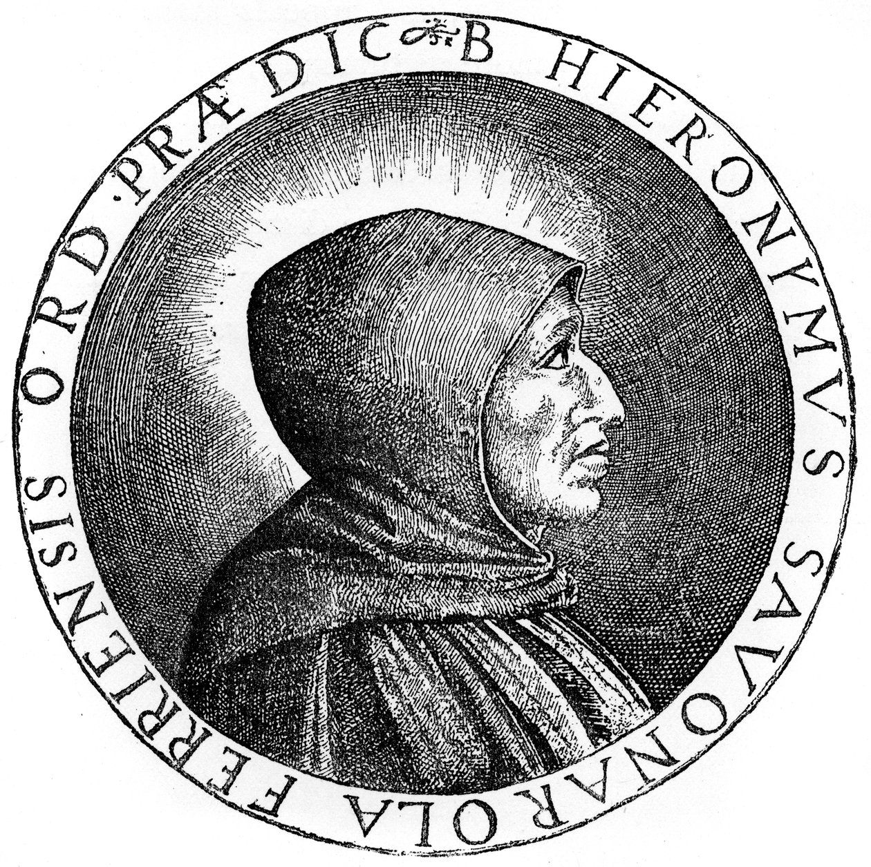 Girolamo Savonarola 1452-1498, włoski ksiądz dominikanin i przywódca Florencji, 1882 autorstwa Unbekannt
