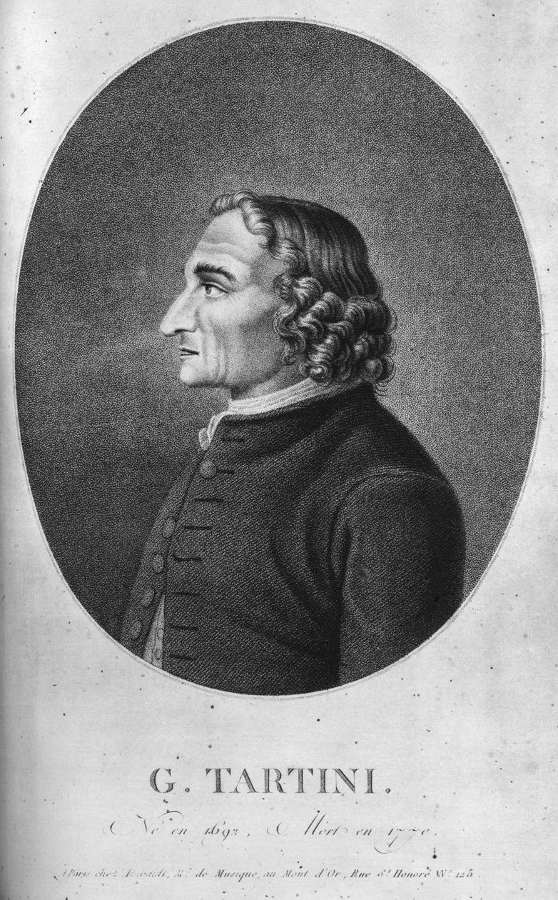 Giuseppe Tartini 1692-1770 był włoskim kompozytorem i skrzypkiem barokowym autorstwa Unbekannt