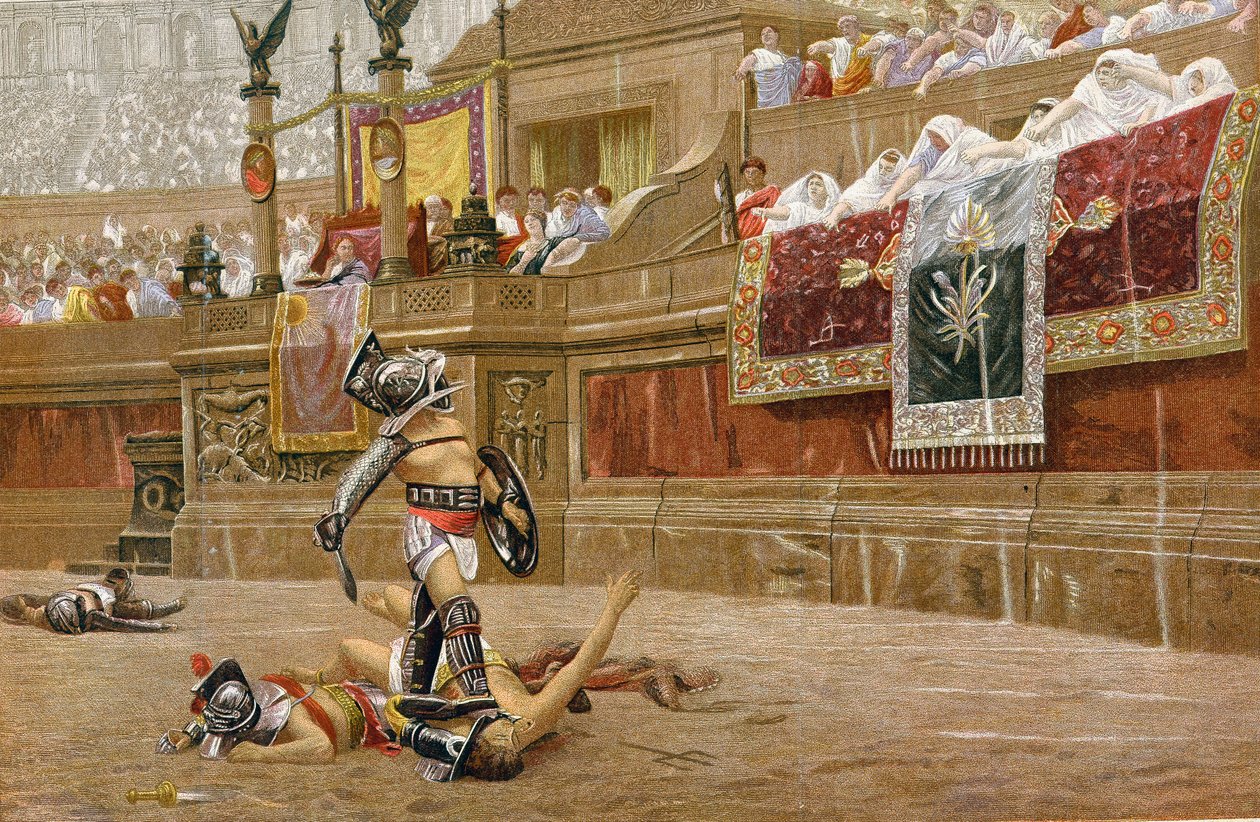 Gladiatorzy na rzymskiej arenie autorstwa Unbekannt