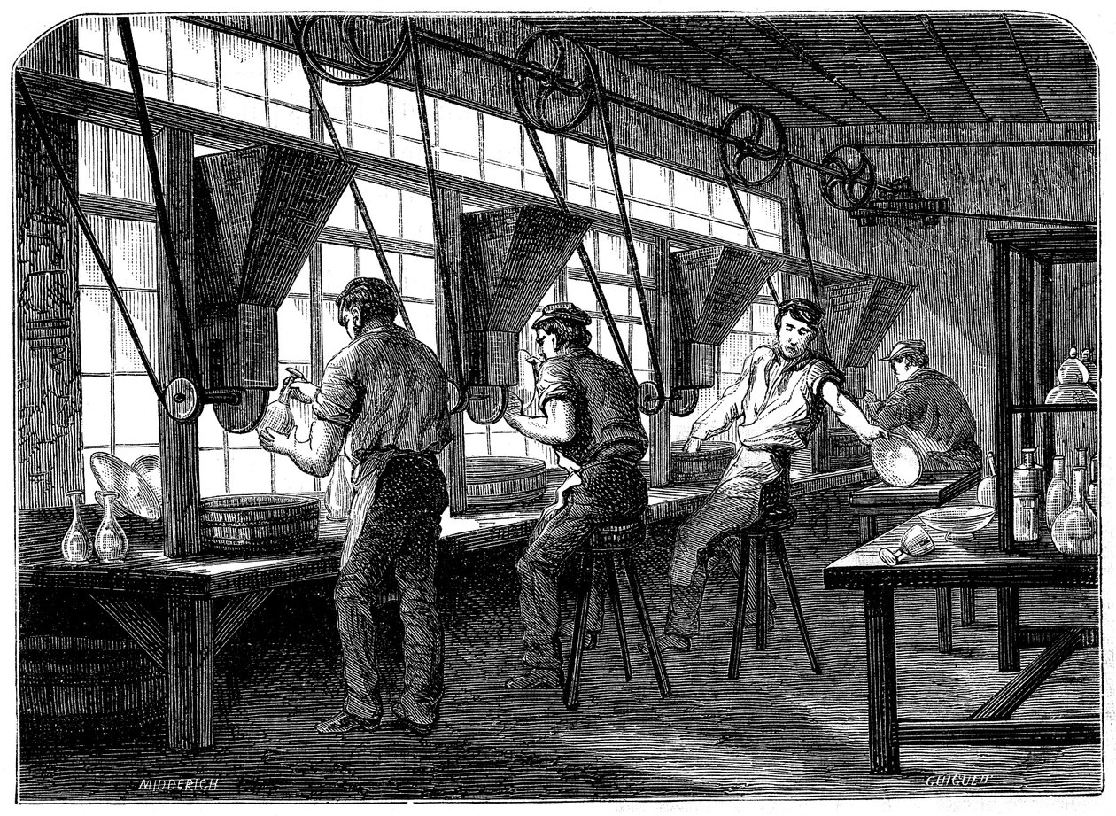 Noże do szkła na swoich kołach, c1870 autorstwa Unbekannt