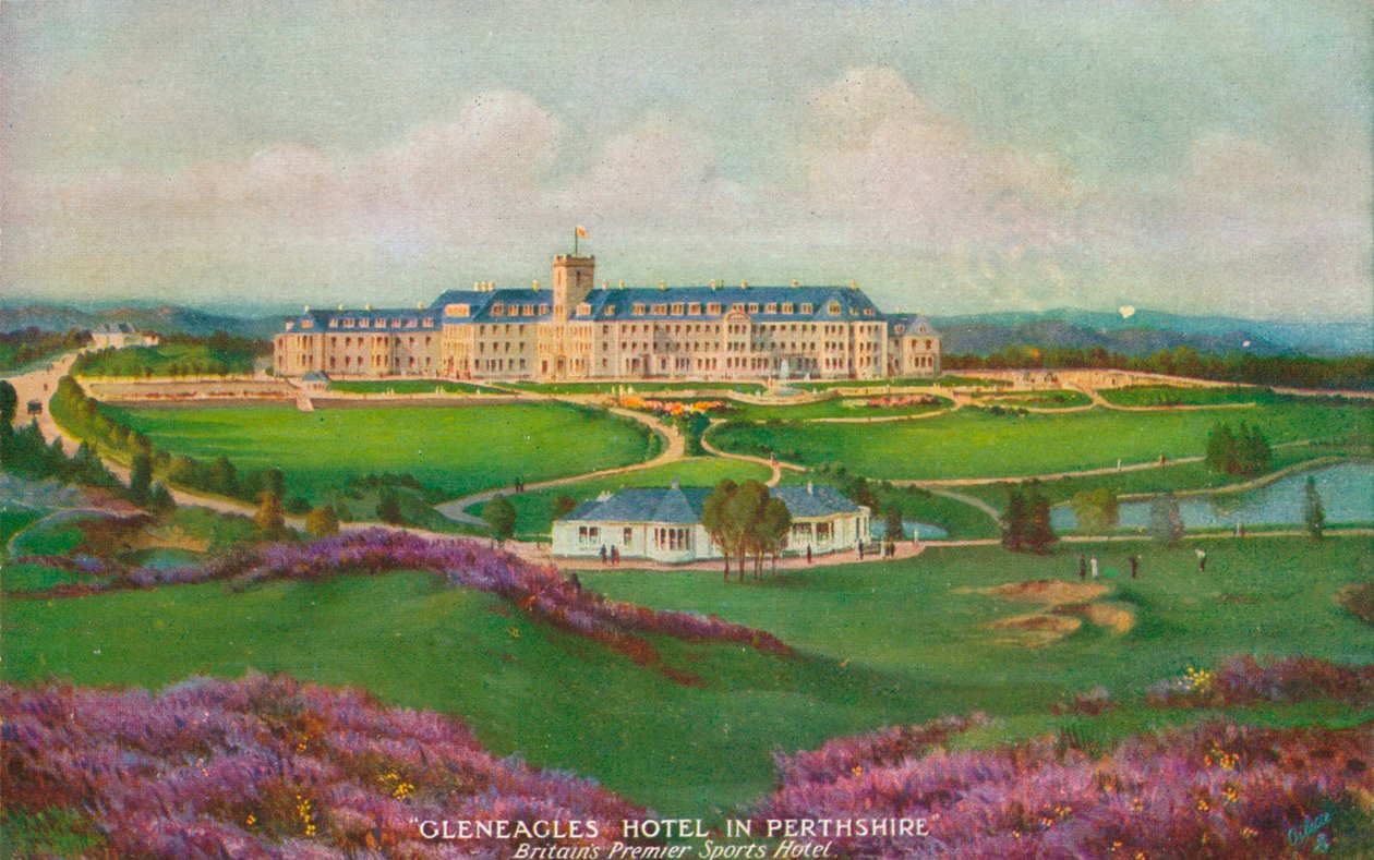 Gleneagles Hotel w Perthshire, ok. 1930 r. autorstwa Unbekannt