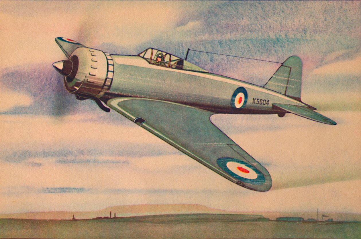 Samolot myśliwski Gloster F.534, c1944. autorstwa Unbekannt