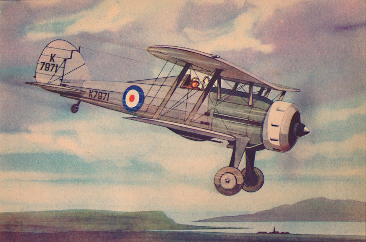 Dwupłatowiec myśliwski Gloster Gladiator, c1944. autorstwa Unbekannt