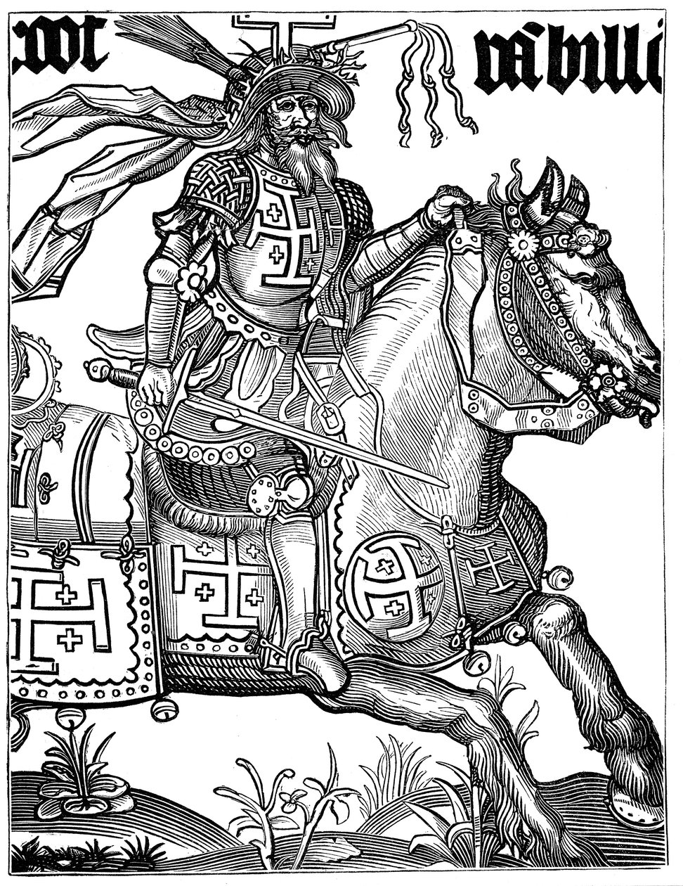 Godfrey z Bouillon, francuski krzyżowiec z XI w., XV w. autorstwa Unbekannt
