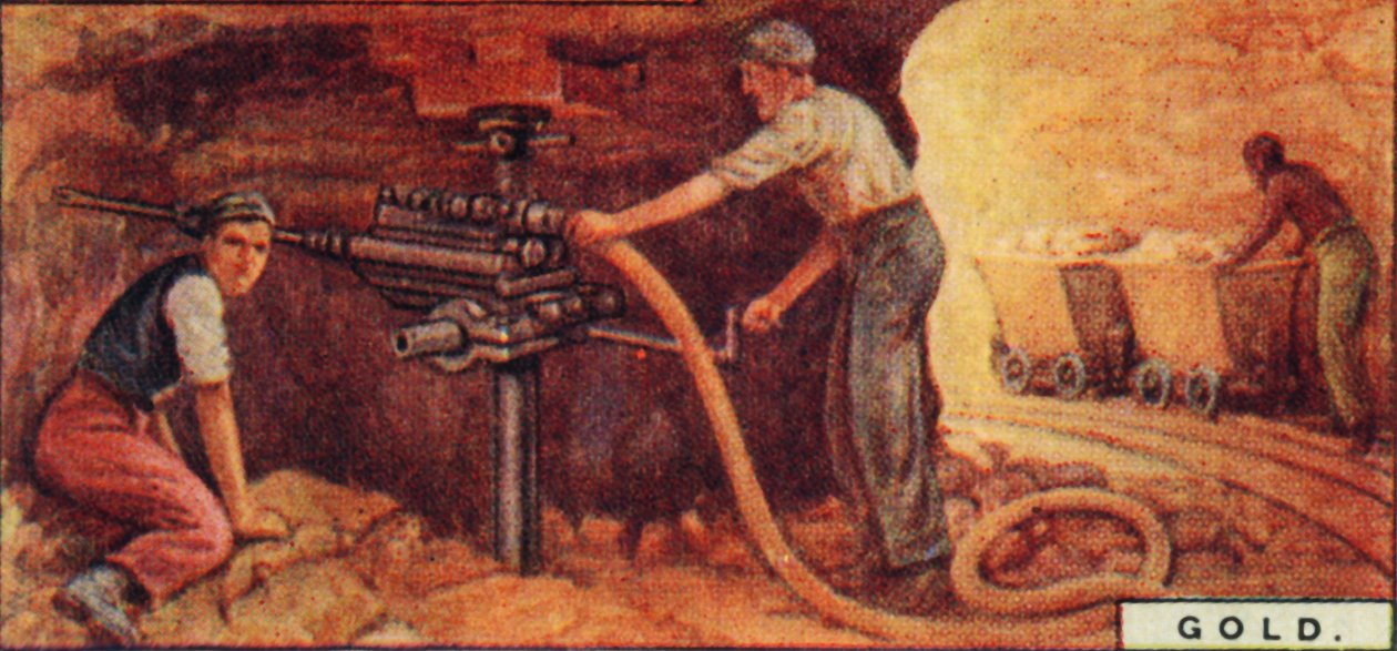 Złoto. - Wiercenie otworów strzałowych, Afryka Południowa, 1928 autorstwa Unbekannt
