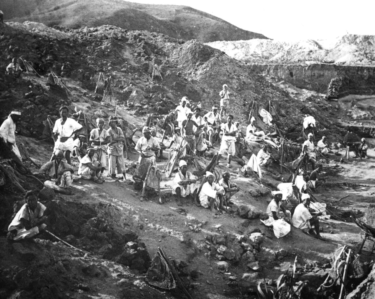 Kopalnia złota, Korea, ok. 1900 autorstwa Unbekannt