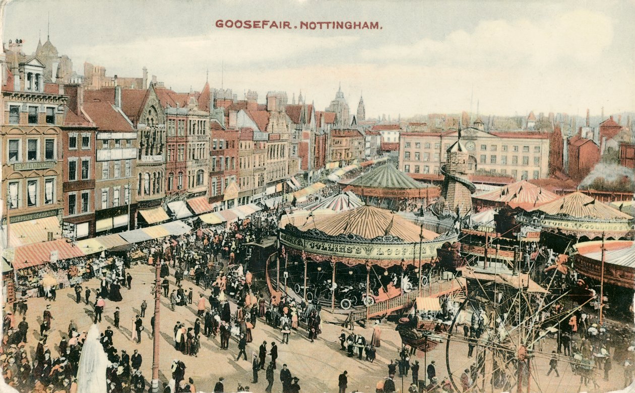 Targi Gęsi, Rynek, Nottingham, Nottinghamshire, 1907 autorstwa Unbekannt
