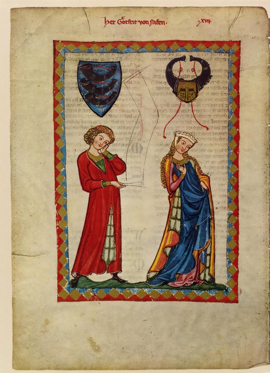 Gottfried von Neifen z Codex Manesse, między 1305 a 1340 autorstwa Unbekannt