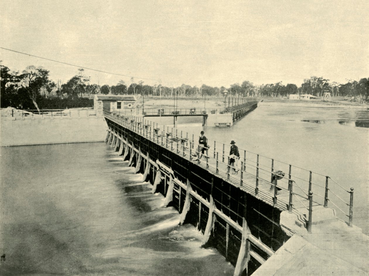 Goulburn Weir, Wahring, 1901. autorstwa Unbekannt
