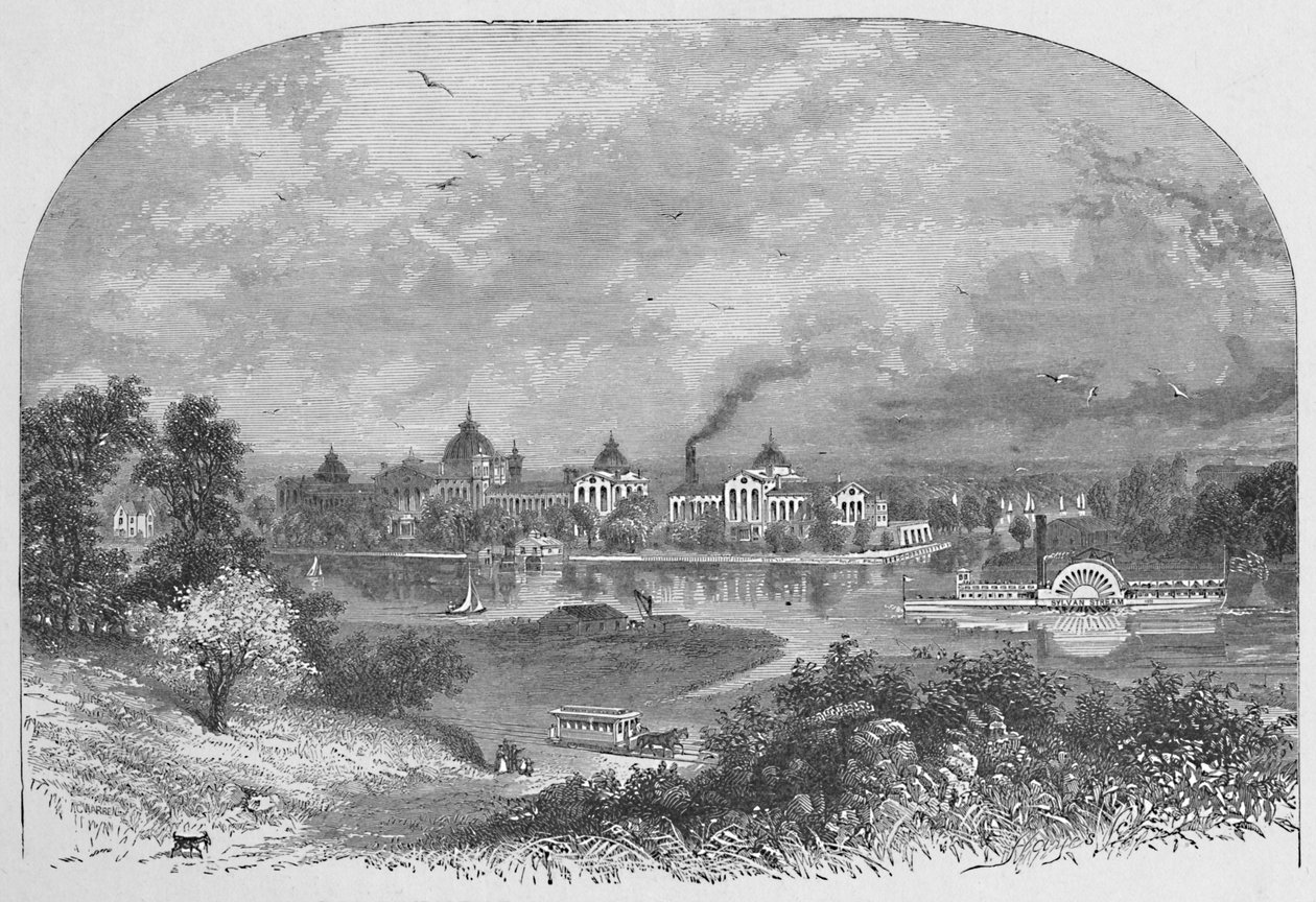 Budynki rządowe na Wards Island, 1883 autorstwa Unbekannt