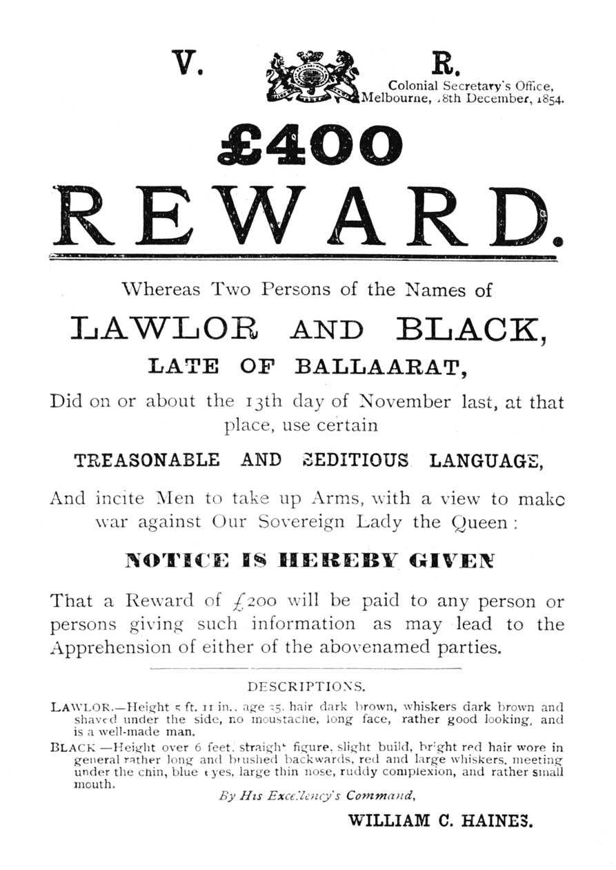 Zawiadomienie rządowe — dla Lawlora i Blacka, c1854, 1902 autorstwa Unbekannt