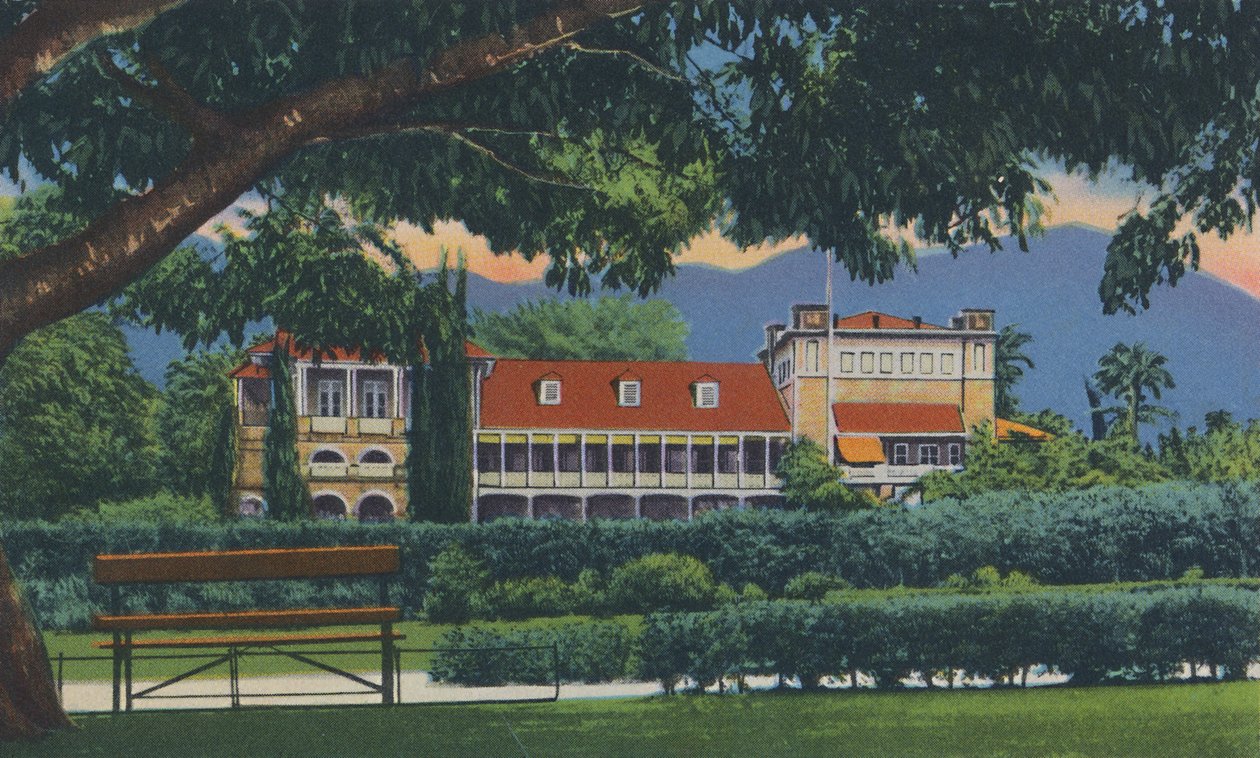 Rezydencja gubernatorów, Trynidad, BWI, c1940. autorstwa Unbekannt