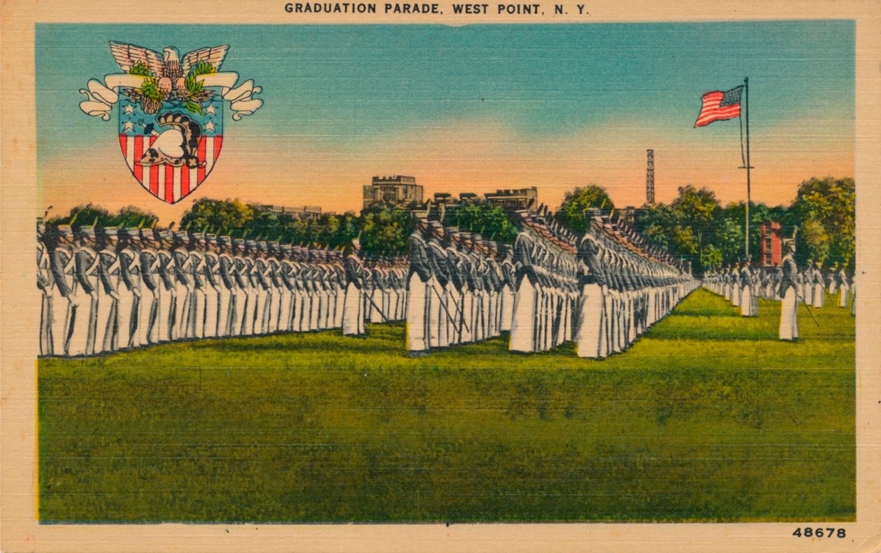 Parada absolwentów, West Point, Nowy Jork, ok. 1940 r. autorstwa Unbekannt