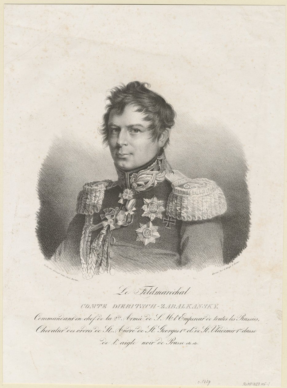 Hrabia Iwan Iwanowicz Dibich-Zabalkansky, 1829 autorstwa Unbekannt