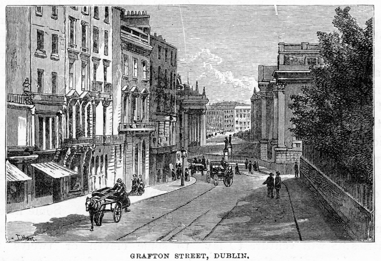 Grafton Street, Dublin, XIX wiek autorstwa Unbekannt