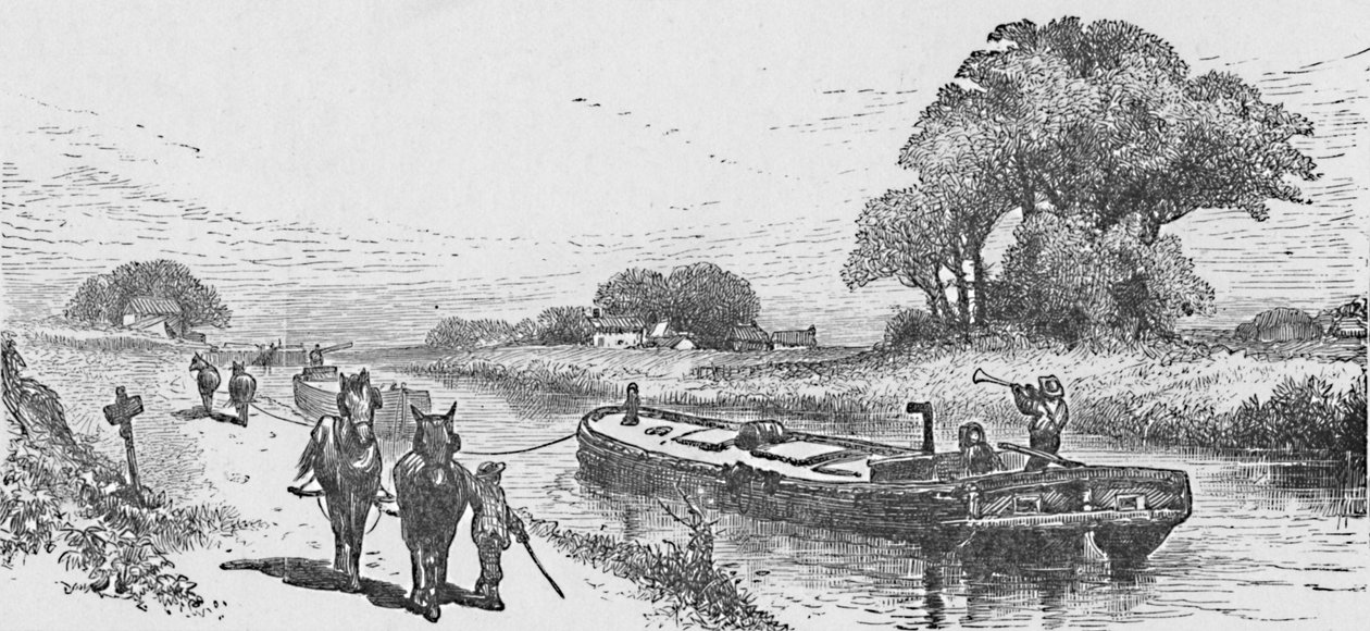 Łódka zbożowa na kanale Erie, 1883 autorstwa Unbekannt