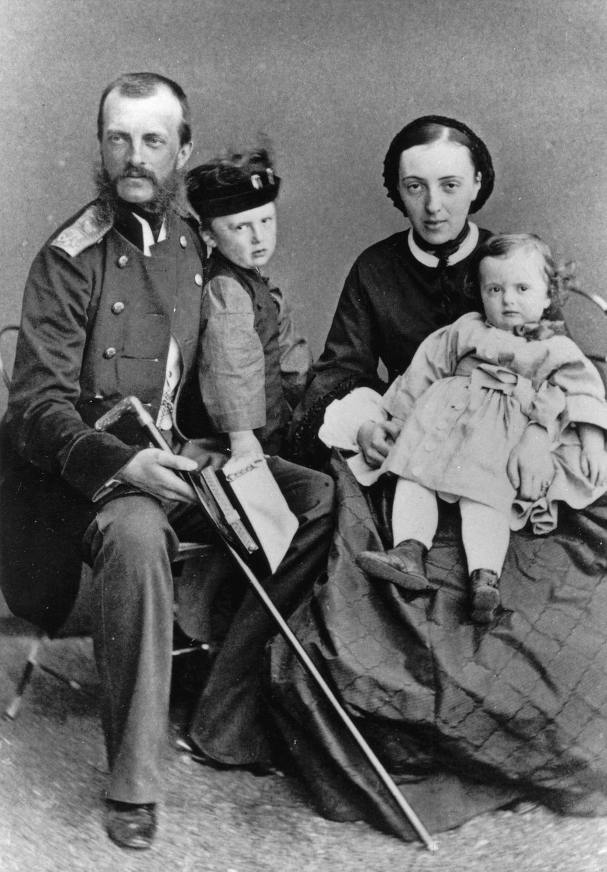 Wielki Książę Rosji Michał Nikołajewicz i jego rodzina, ok. 1862–1862 r. autorstwa Unbekannt