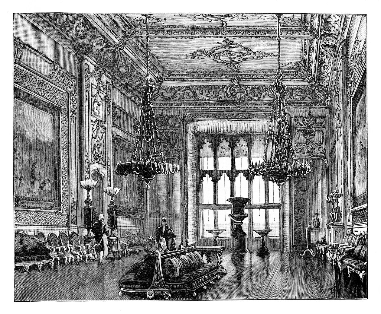 Wielka Recepcja, Zamek Windsor, ok. 1888 r. autorstwa Unbekannt