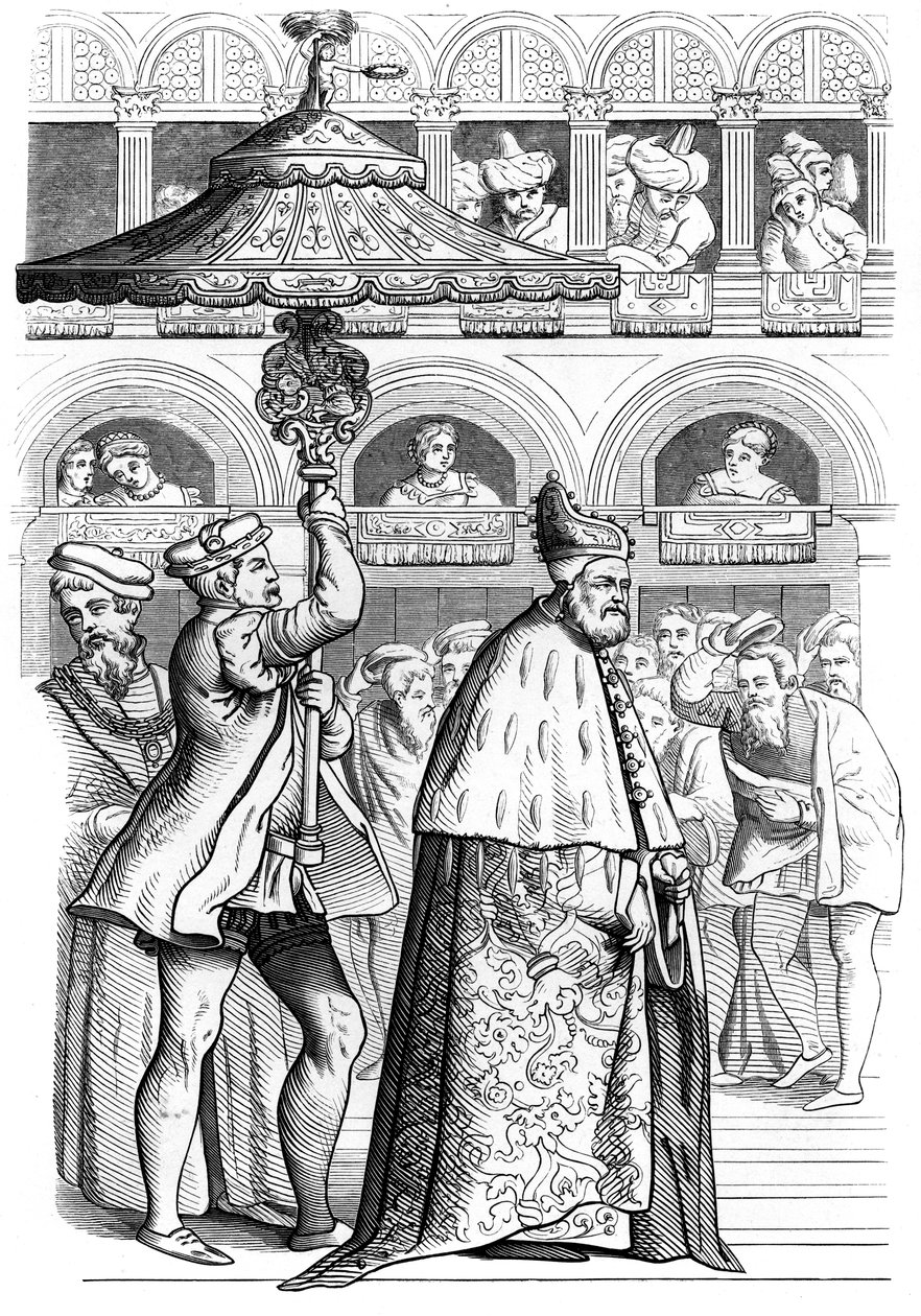 Wielka procesja Dożów, Wenecja, Włochy, XVI w. 1849 autorstwa Unbekannt