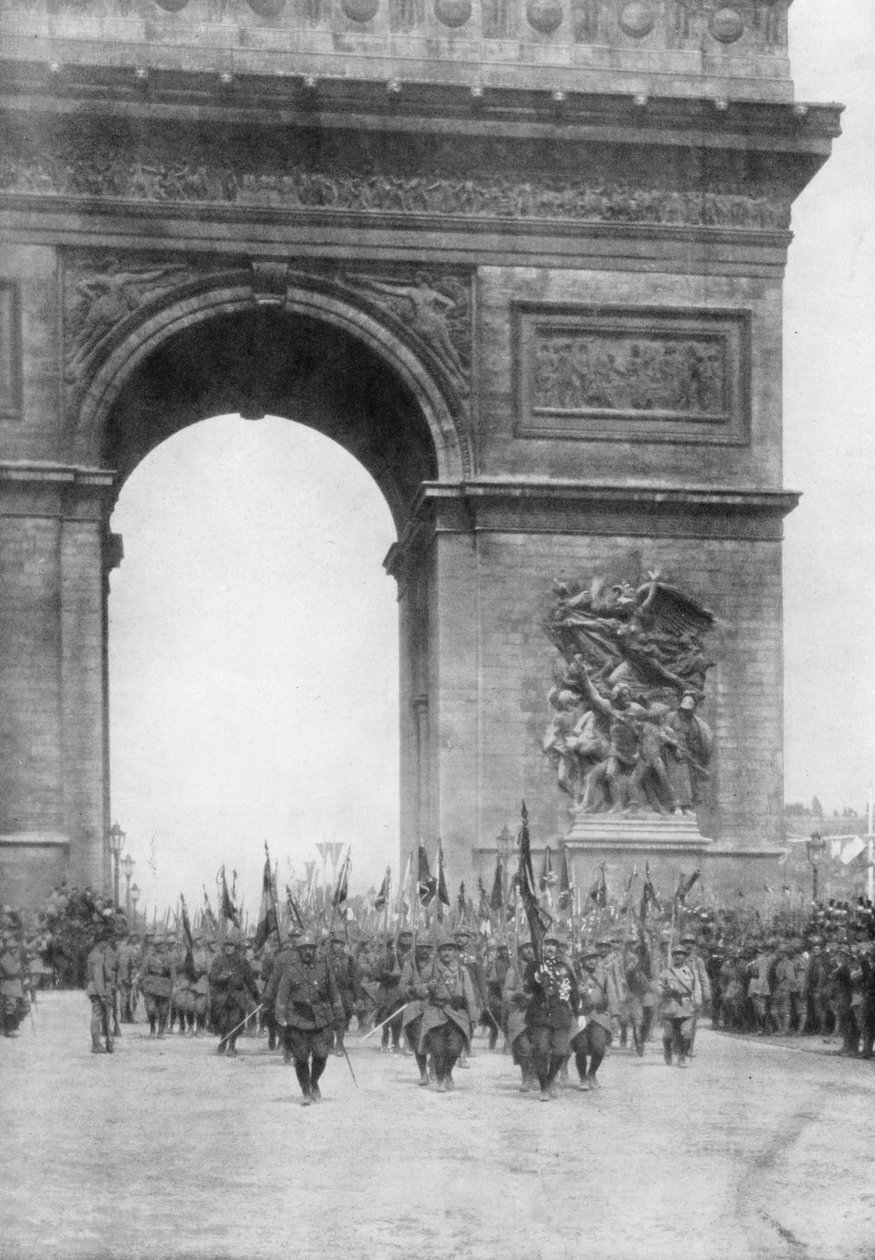 Wielka parada zwycięstwa, Łuk Triumfalny, Paryż, Francja, 14 lipca 1919 autorstwa Unbekannt