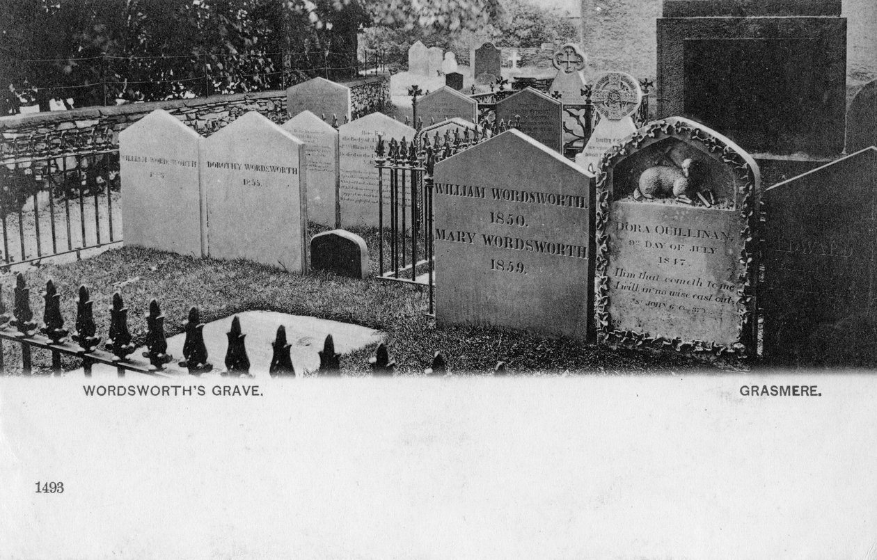 Grób poety Williama Wordswortha, Grasmere, Westmorland, XX w. autorstwa Unbekannt