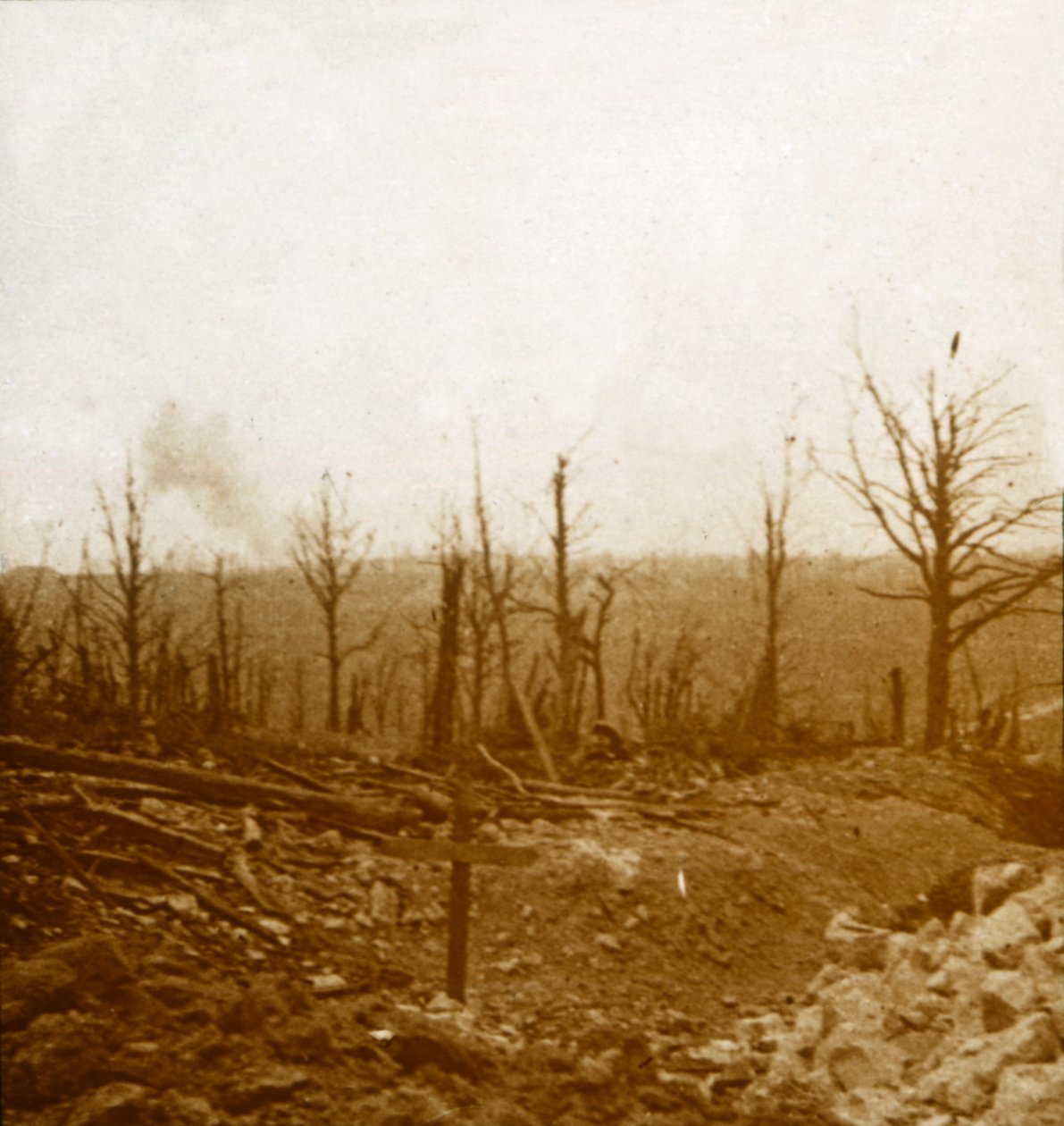 Groby i bombardowanie, Fleury, Francja, c1914-c1918 autorstwa Unbekannt