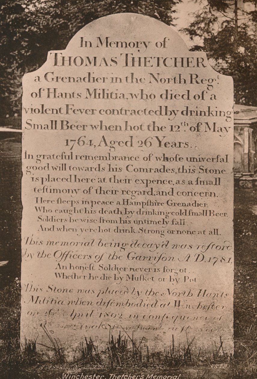 Nagrobek Thomasa Thetchera, katedra w Winchester, Hampshire, początek XX wieku autorstwa Unbekannt