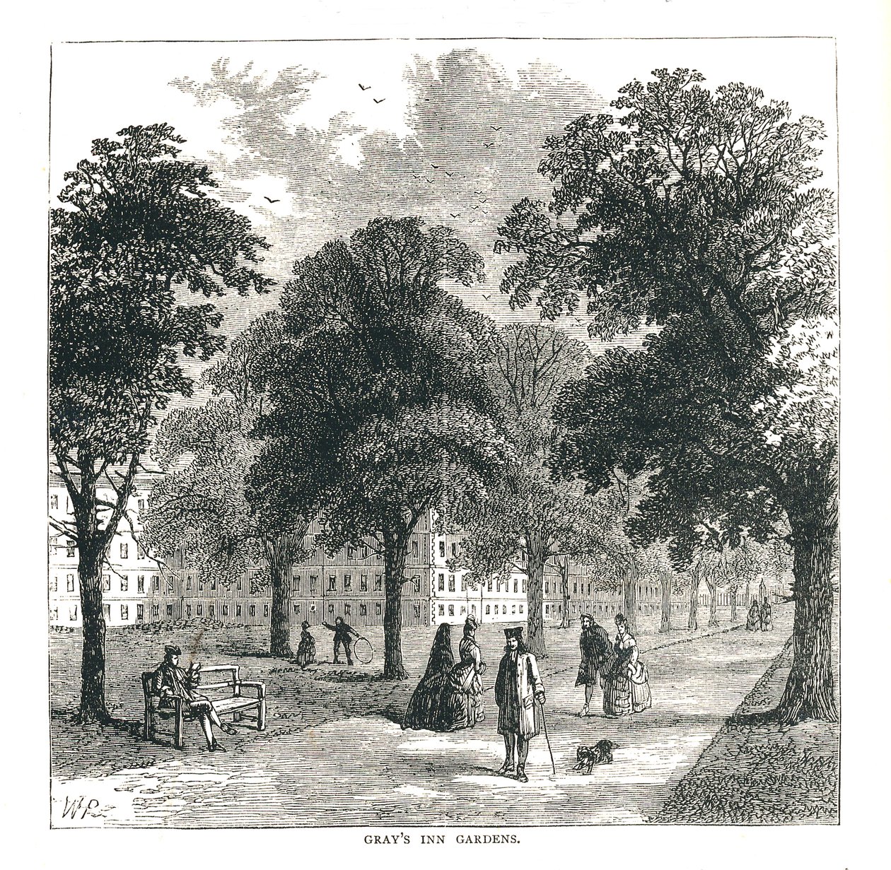 Ogrody Grays Inn, 1878 autorstwa Unbekannt