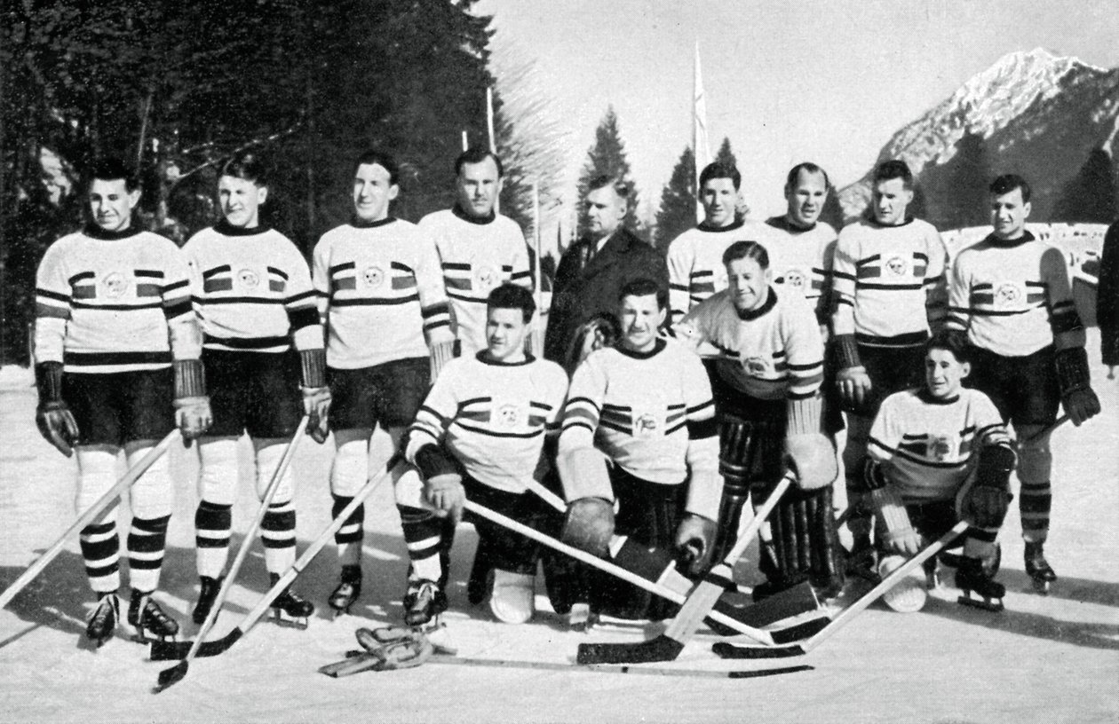 Reprezentacja Wielkiej Brytanii w hokeju na lodzie, Zimowe Igrzyska Olimpijskie, Garmisch-Partenkirchen, Niemcy, 1936 autorstwa Unbekannt