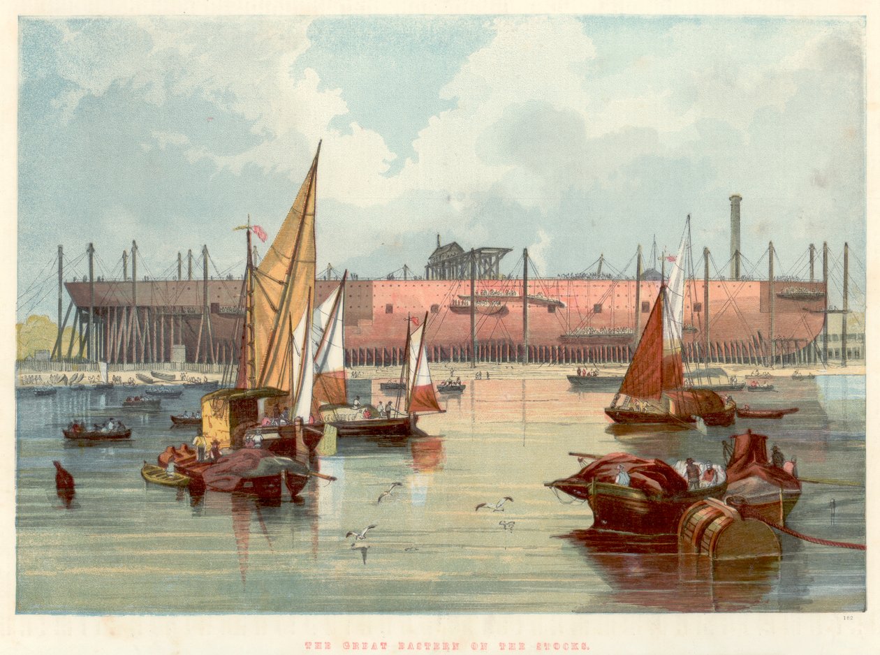 Great Eastern na zapasach w Millwall nad Tamizą, 1857 autorstwa Unbekannt