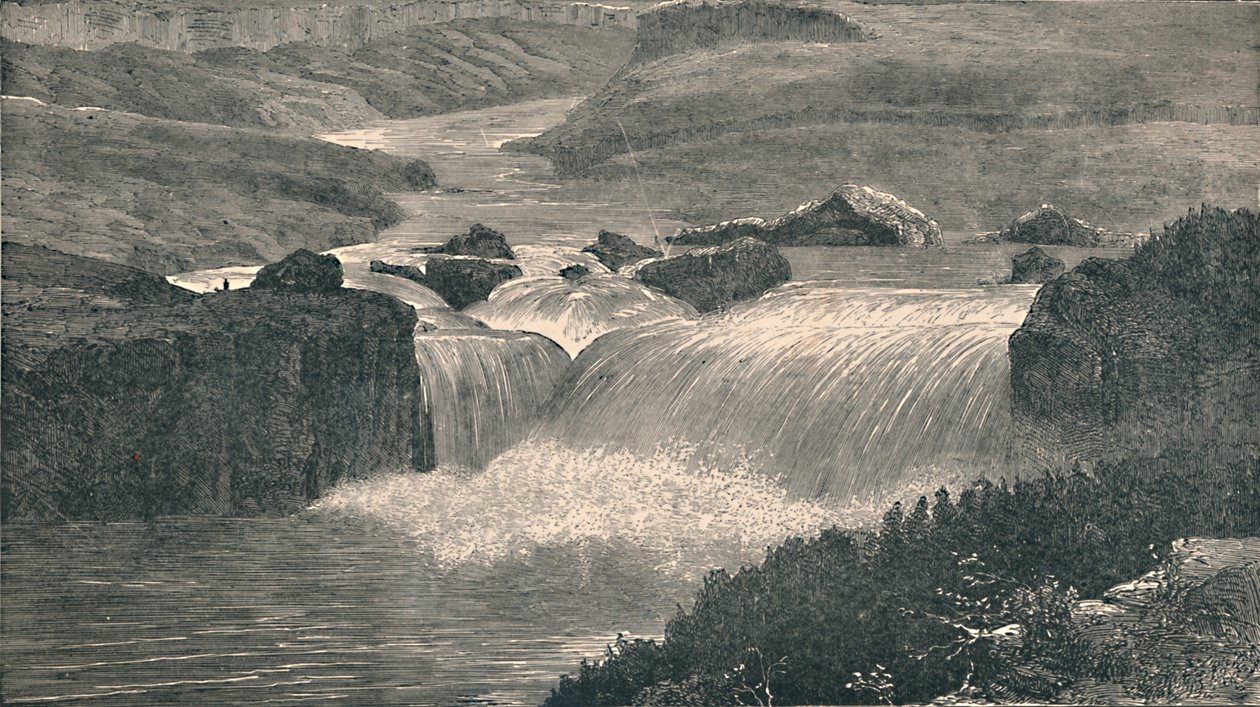Wielkie wodospady rzeki Yellowstone, 1873, 1883 autorstwa Unbekannt