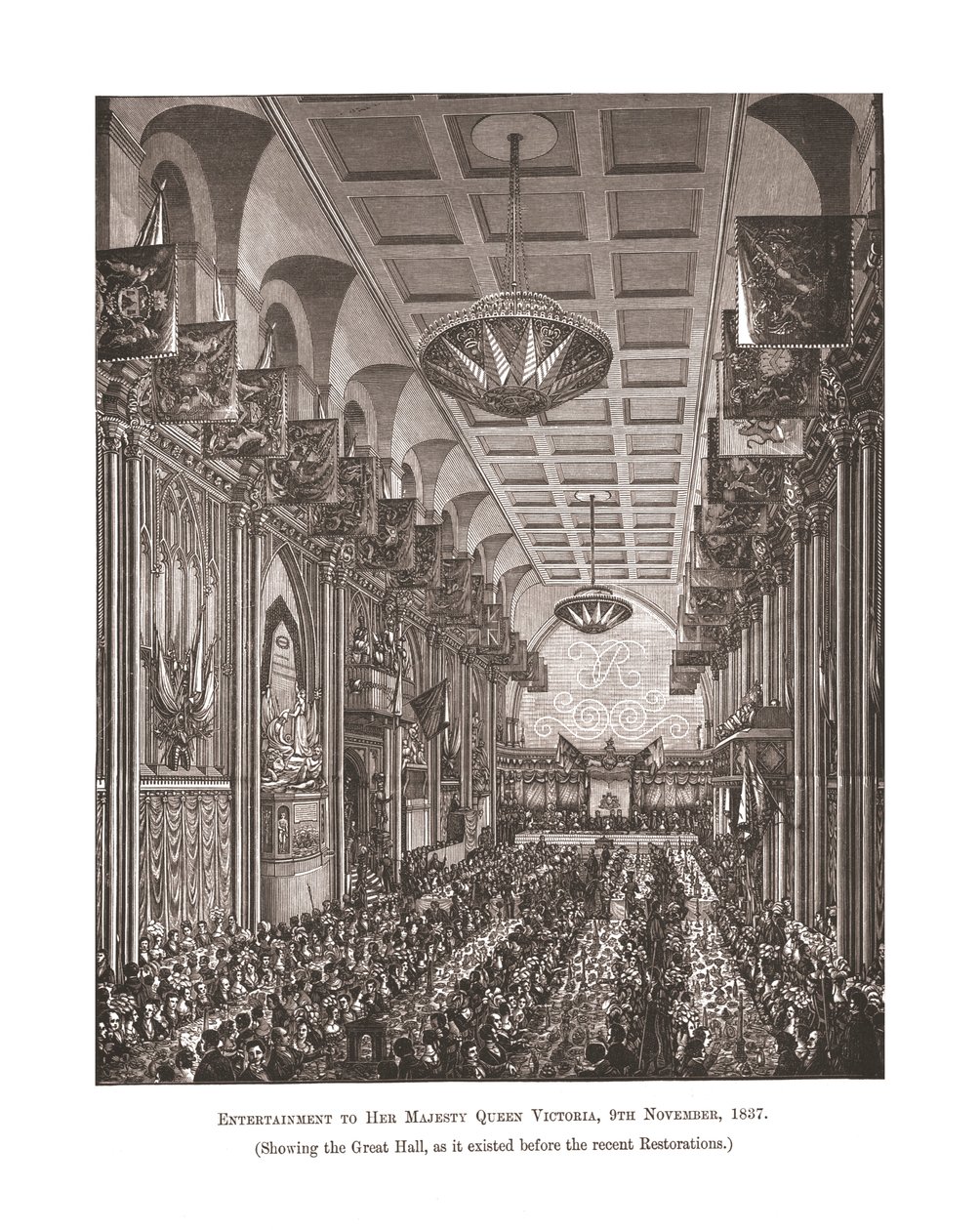 Wielka Sala Guildhall, 1837, 1886 autorstwa Unbekannt