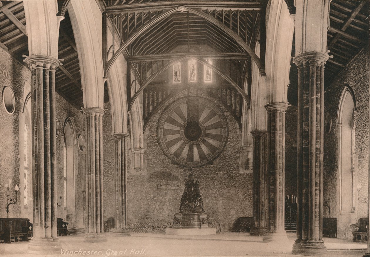 Wielka Sala zamku Winchester, Hampshire, początek XX wieku autorstwa Unbekannt