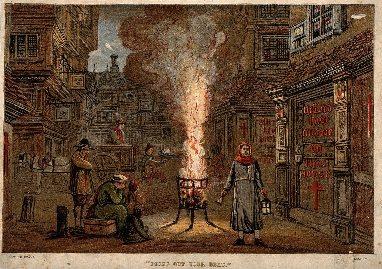 Wielka Plaga w Londynie, 1665 autorstwa Unbekannt