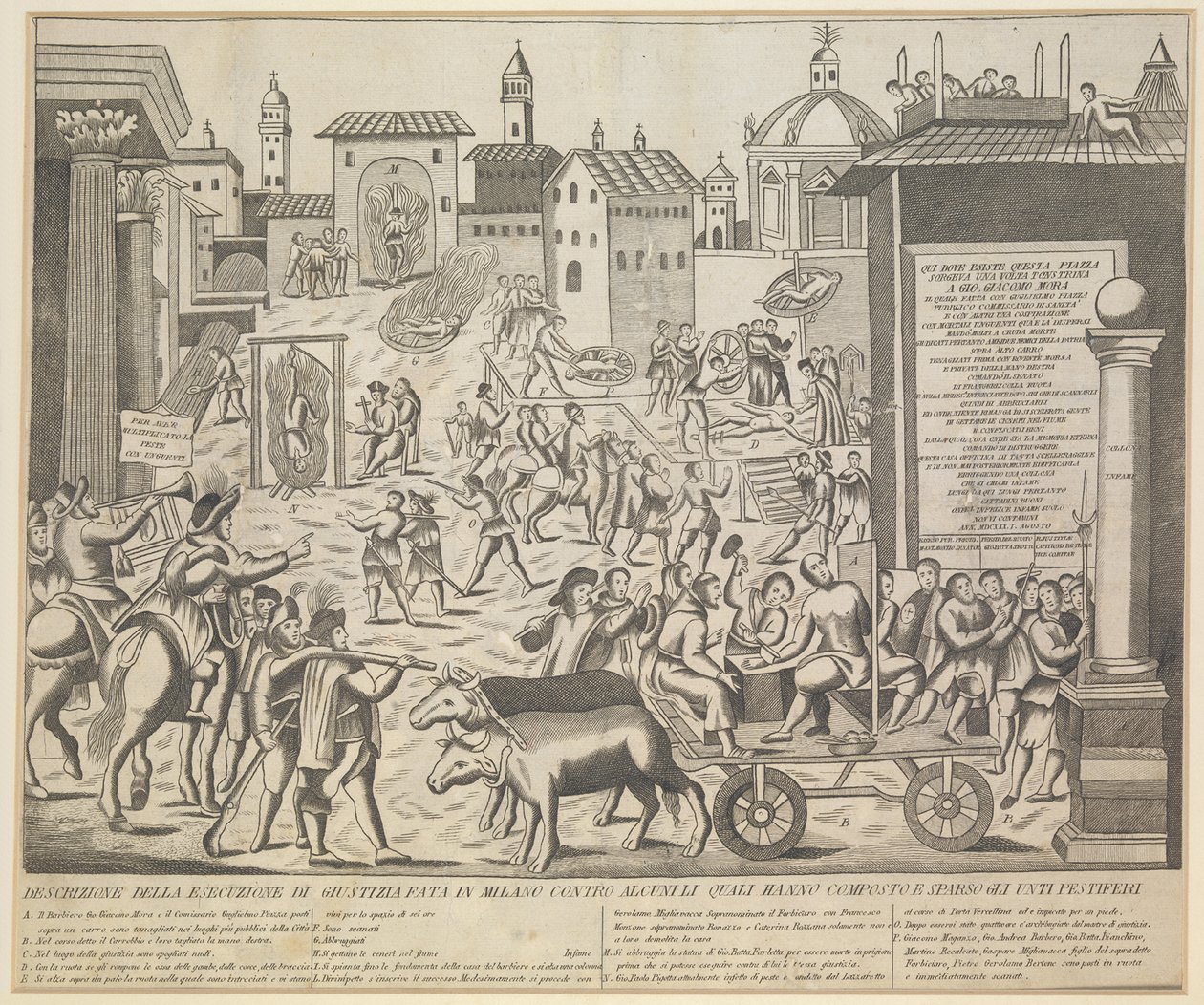Wielka zaraza w Mediolanie, 1630, ok. 1835 autorstwa Unbekannt